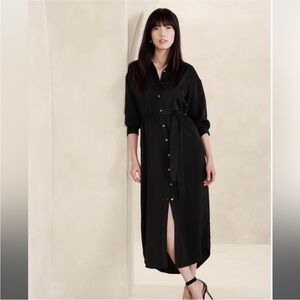 Banana Republic Black Long Sleeve Dress